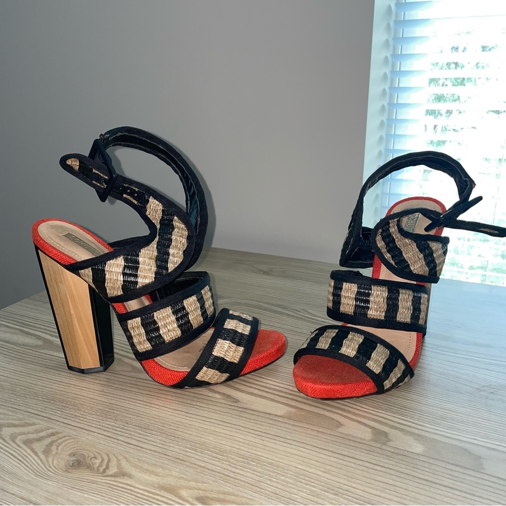 schutz wooden heels size 8
